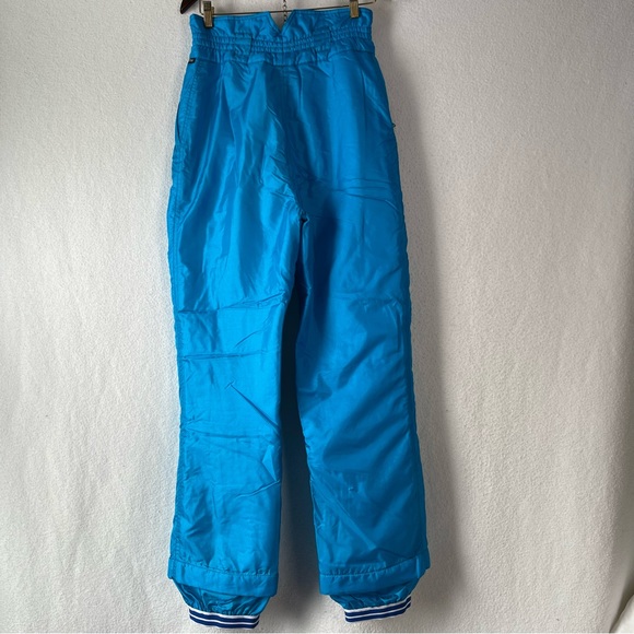 Vintage 80’s Skimer Paris 2pc matched set ski suit bright blue flawless made USA - Picture 14 of 16